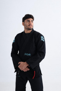 KIMONO SKY BLUE PRETO